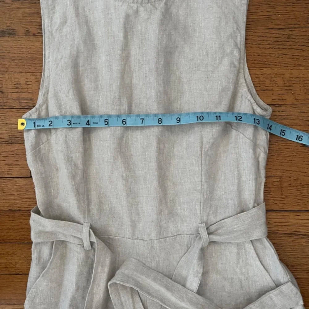 Reformation Naomi Linen Belted Jumpsuit Size 4